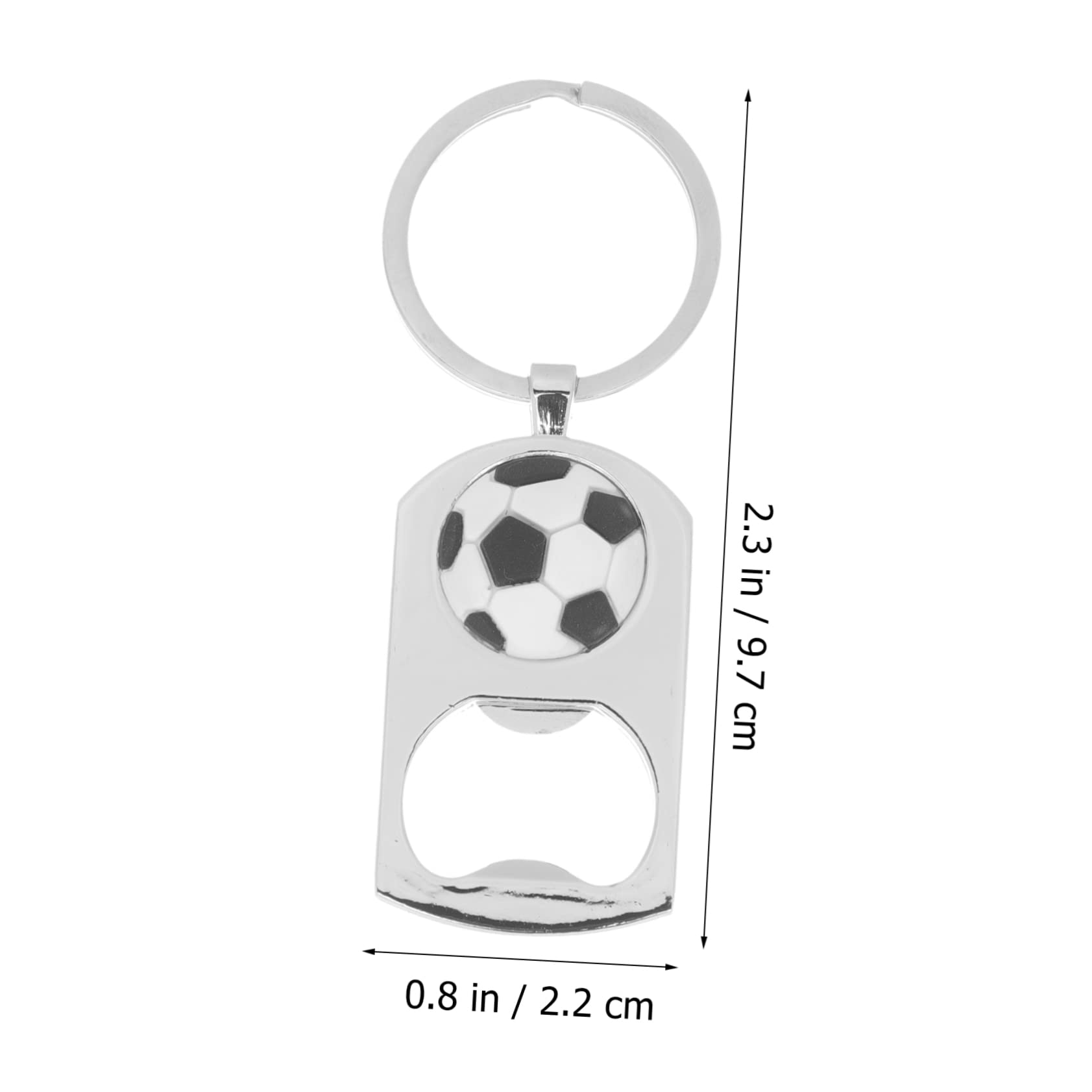 GRIRIW Metal Soccer Bottle Opener Keychain Set 5pcs Design for Every Occasion