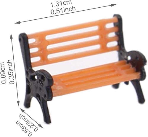 Miniatura 4 de YZ150 10pcs banco de parque modelo tren 1:100 banco 0.5 in o 0.51 pulgadas silla Settee TT diseño ferroviario nuevo