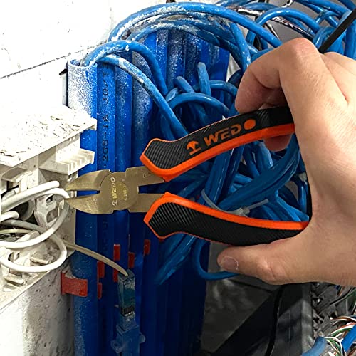 Wedo Non-Sparking Diagonal Cutting Pliers 8”, Spark-Free Safety Side Wire Cutters Pliers Nippers, Din Standard, Bam & Fm Certificate, Aluminum Bronze #TOP5