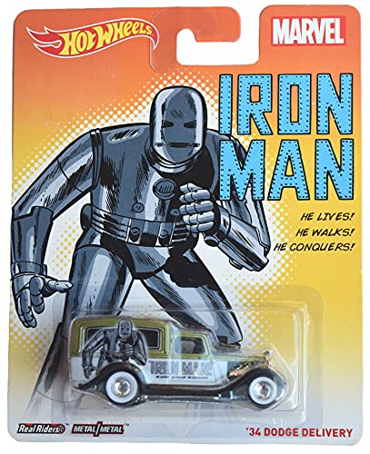Hot Wheels '34 Dodge Delivery Iron-Man vert véhicule miniature Marvel rare
