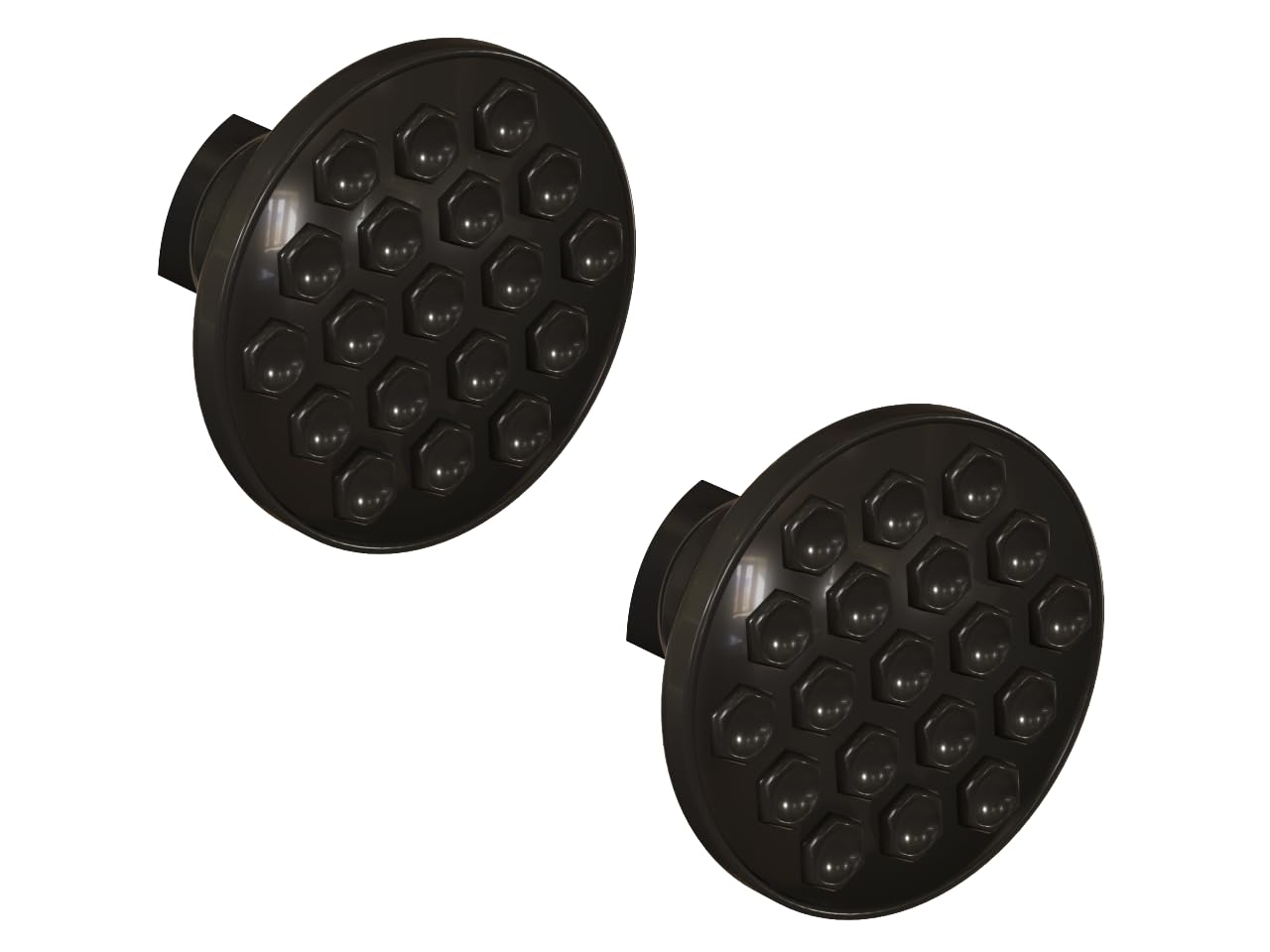 GDEVKHN Round Pole Suction Cup Ends 10CM Black 2pcs