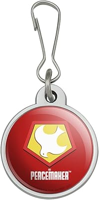 Peacemaker Symbol Jacket Handbag Purse Luggage Backpack Zipper Pull Charm