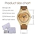 Imagen de MICGIGI Relojes de Madera de Cuarzo analógicos para Hombres y Mujeres Reloj de Pulsera con Correa de Cuero