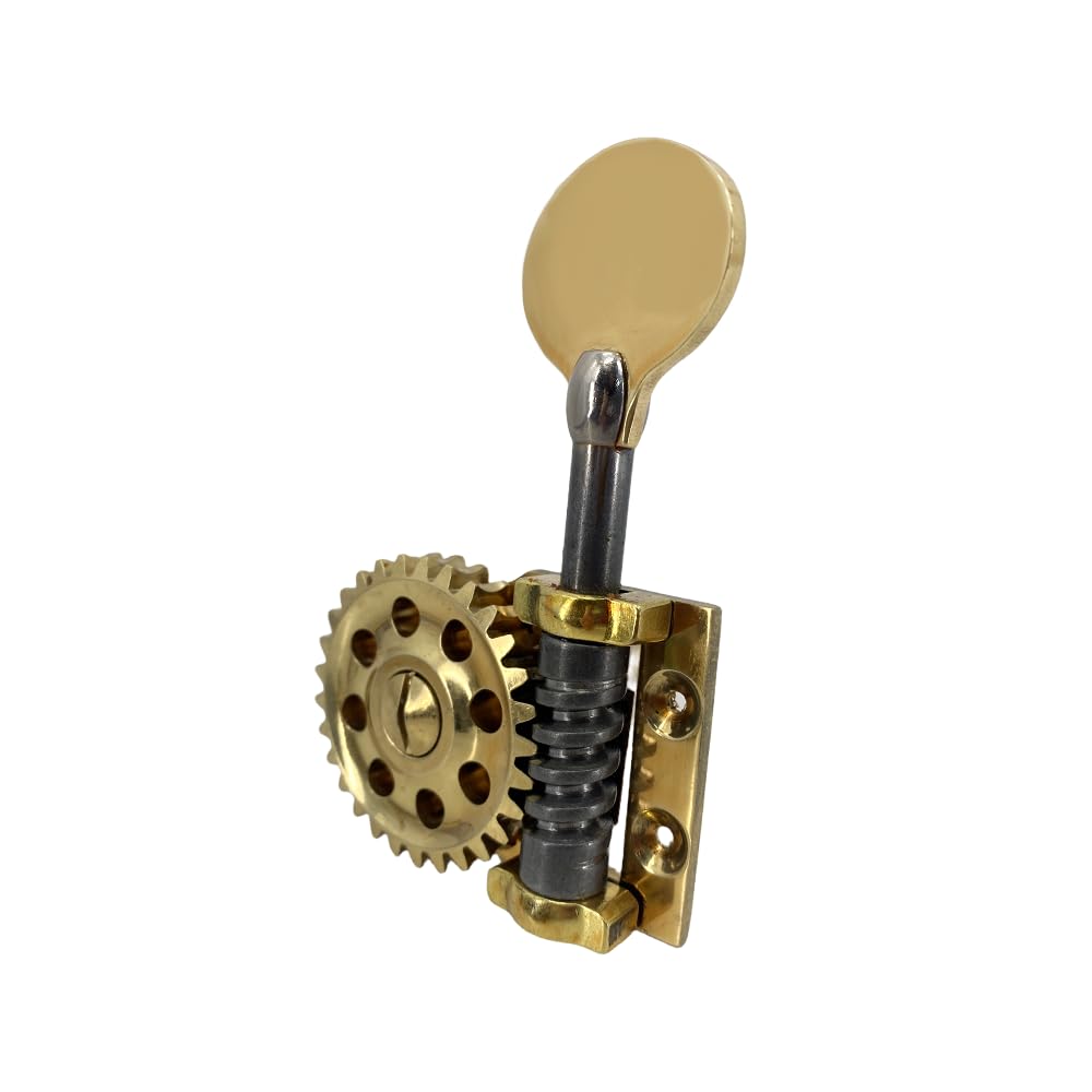 4-strunowe maszyny do strojenia basu (zestaw 4 szt.) Open Gear Tuning Key Pegs Machine Head zamiennik do gitary elektrycznej, basu lub instrumentów precyzyjnych, złota stal (okrągła)