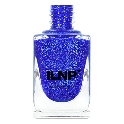 Image of ILNP Good Vibes - Vivid Cobalt Blue Holographic Sheer Jelly Nail Polish