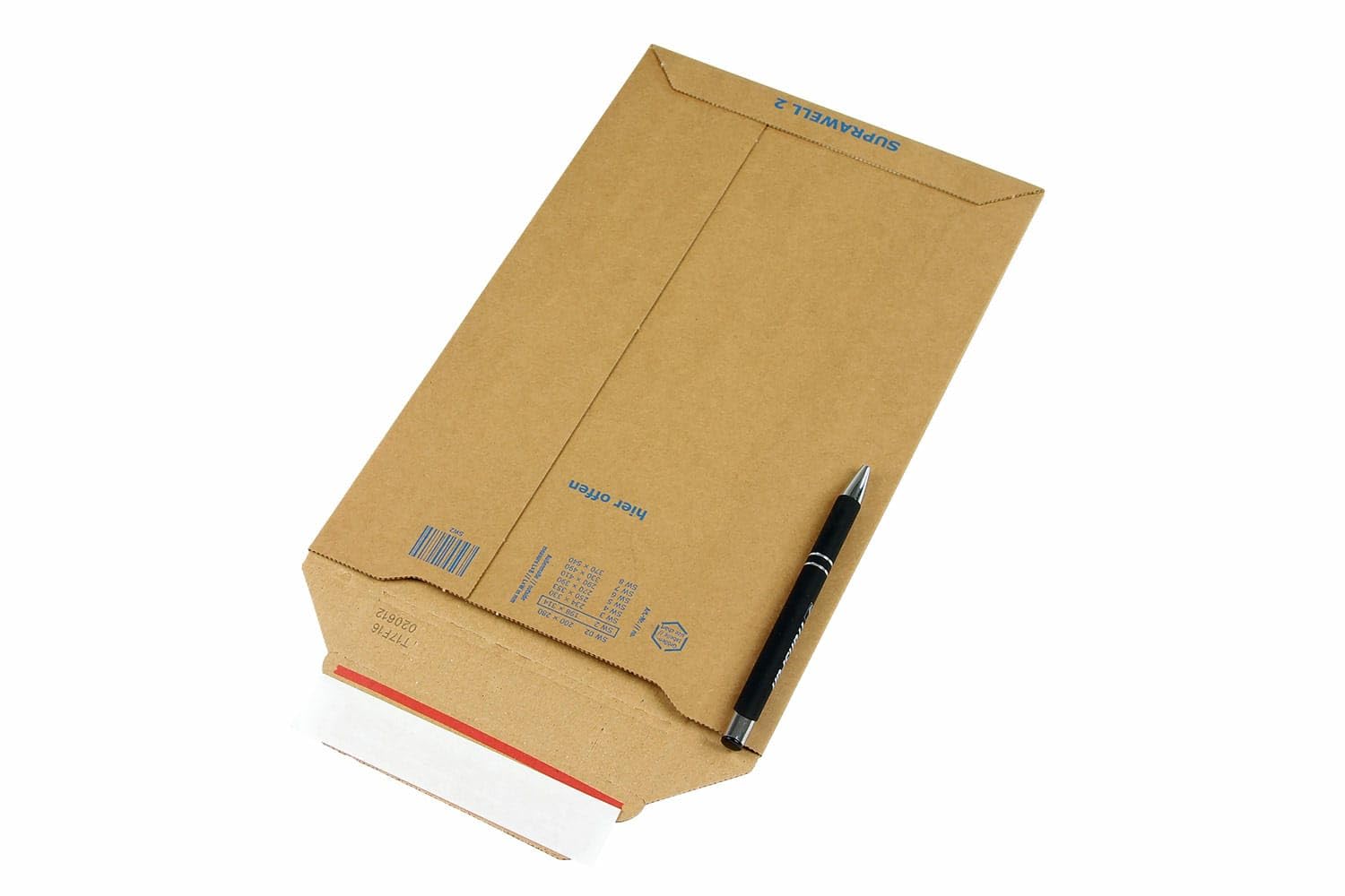 Wellpapp-Versandtasche, B5, braun, Abm (LxB): 194x310mm, mit Selbstklebeverschluss, 1000 Stück, Verpackungsheld