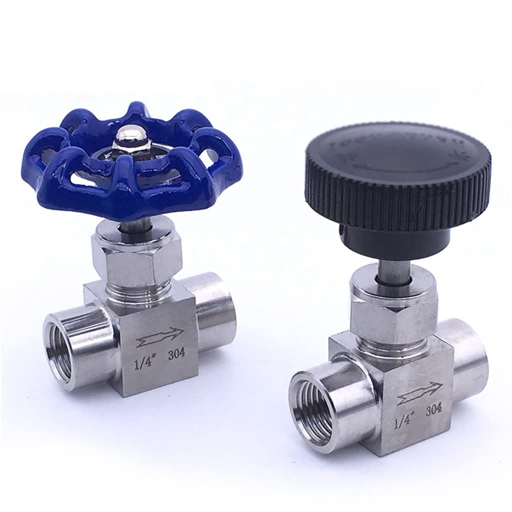 EDFMGH 1pcs Stainless Steel Female Thread Needle Valve, 1/8
