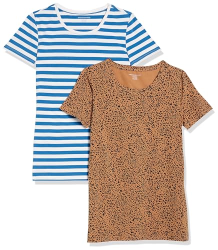 Image of Amazon Essentials Women's Regular-Fit Short-Sleeve Crewneck T-Shirt, Multipacks