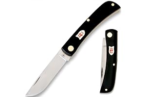 KISSING CRANE Black Pocket Knife
