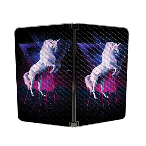 Image of MightySkins Carbon Fiber Skin for Microsoft Surface Duo - Unicorn Rave | Protective, Durable Textured Carbon Fiber Finish | Easy to Apply, Remove, and Change Styles | Made in The USA