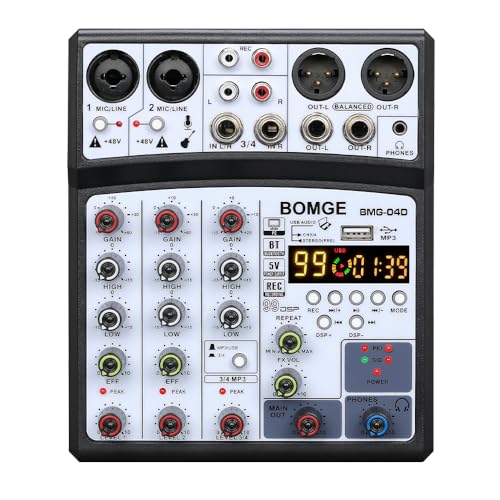 Amazon | BOMGE4チャンネル99DSPエコーdjオーディオサウンドミキサー