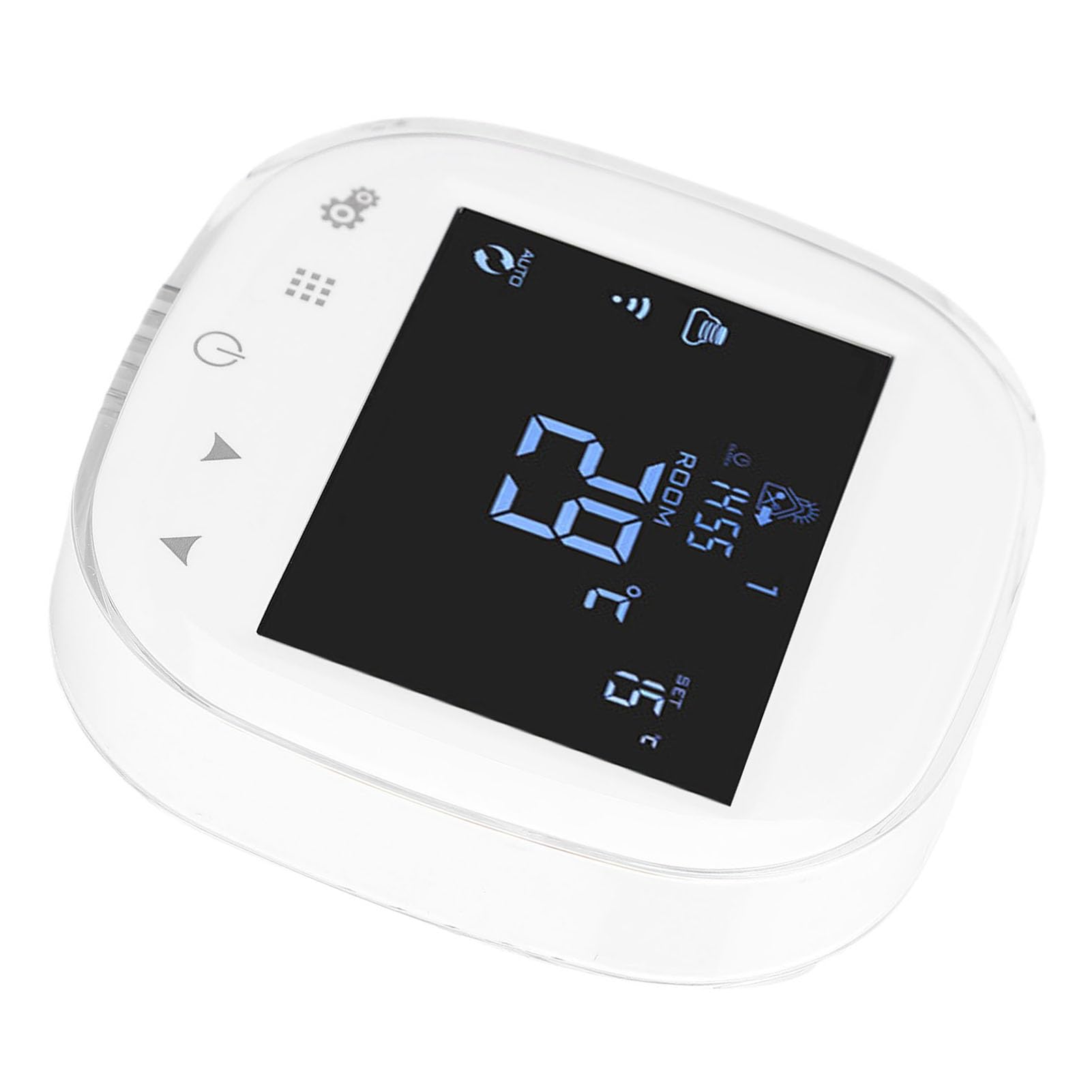 Pongnas Termostat z obsługą Wi-Fi – Programowalny Cyfrowy Termostat Pokojowy ze Sterowaniem za pomocą Aplikacji, Precyzyjna dokładność Temperatury ±0,5°C, Konstrukcja do Montażu na ścianie do Domu i