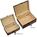 ICEFIRE 2 Sets Jewelry Box,Wooden Storage Box, Handcraft Wood Box Kit,Case Cabinet Container with Lock and Keys Latch Rustic Style for Keepsake,Photo,Trinket,Letter,Document Organizer (Retro Yellow)
