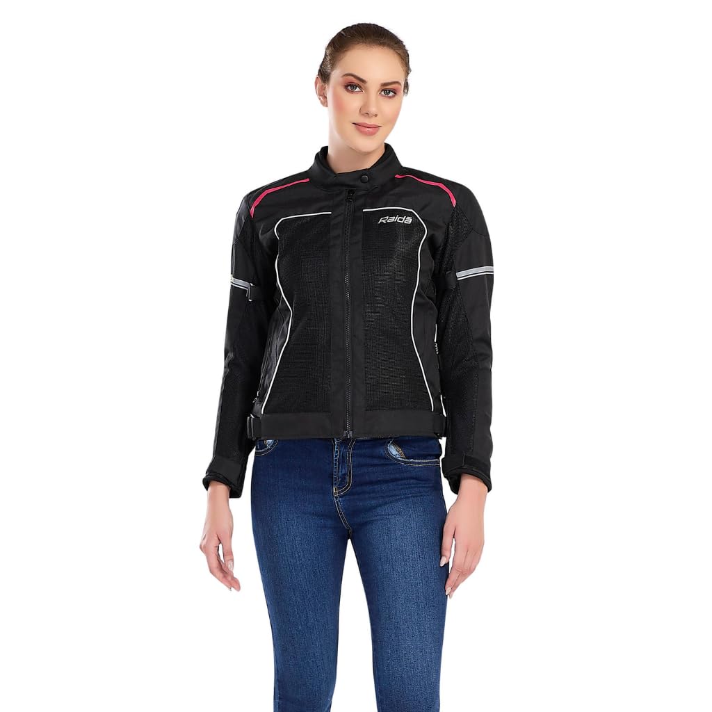Raida Empress Women’s Riding Jacket | Level 2 CE Armour | Sleek, Feminine Fit | Lightweight & Protective | Made for Lady Riders | Ride in Style with Full Protection (XL, Pink)-image-22