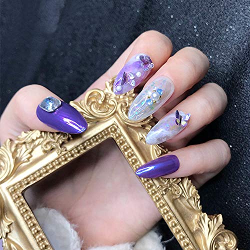 Kalolary 3D Schmetterling Nail Art Glitter Pailletten Bunte Schmetterling Nail Pailletten Acryl Pailletten Nagel Funkeln… – Bild 7