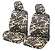 Auto Accessori Lupex A22 Universal Auto Sitzbezüge für vorne und hinten (Paar vorne, Camouflage Grün)
