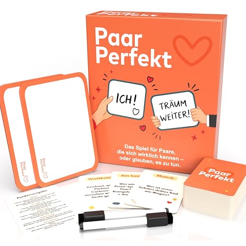 TIPSI Paar Perfekt Das lustige Spiel für Paare zu zweit | Findet heraus wie gut Ihr euch kennt | Pärchen Geschenke für Freund oder Freundin | Jahrestag Geschenk für ihn & sie oder zum Valentinstag
