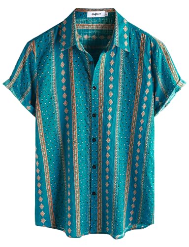 Image of VATPAVE Mens Casual Hawaiian Floral Shirts Short Sleeve Button Down Tropical Shirts Beach Summer Shirts