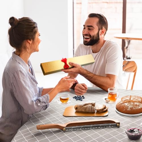 Image of Uprichya Bread Knife for Homemade Bread Sourdough, Wooden Bread Bow Knife for Sourdough, Bread Slicer for Homemade Bread, Bread Saw, Sourdough Bread Cutter, Left-Handed