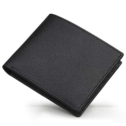 Slim Leather Wallets for Men - Genuine Mens Biffold Wallet RFID Blocking