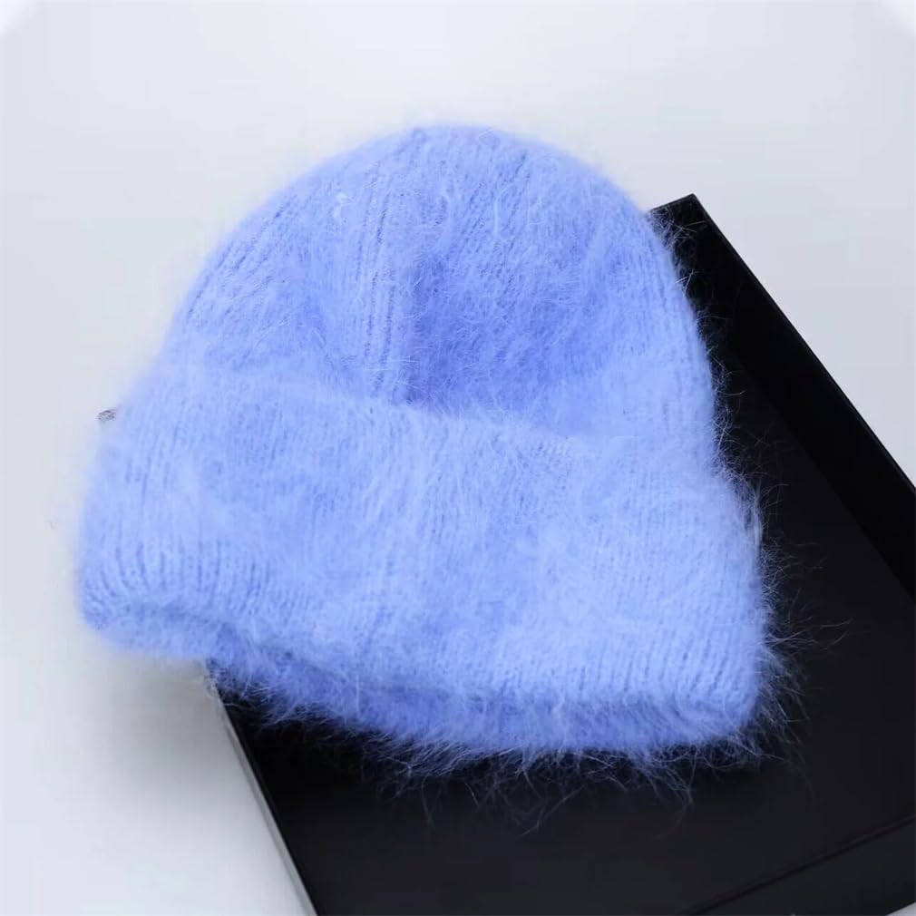 Cappello da Neve Invernale per Donna, Morbido, Caldo, Soffice, Lavorato A Maglia, Berretti da Teschio, Berretto da Donna Lavorato A Maglia,Beige-One Size