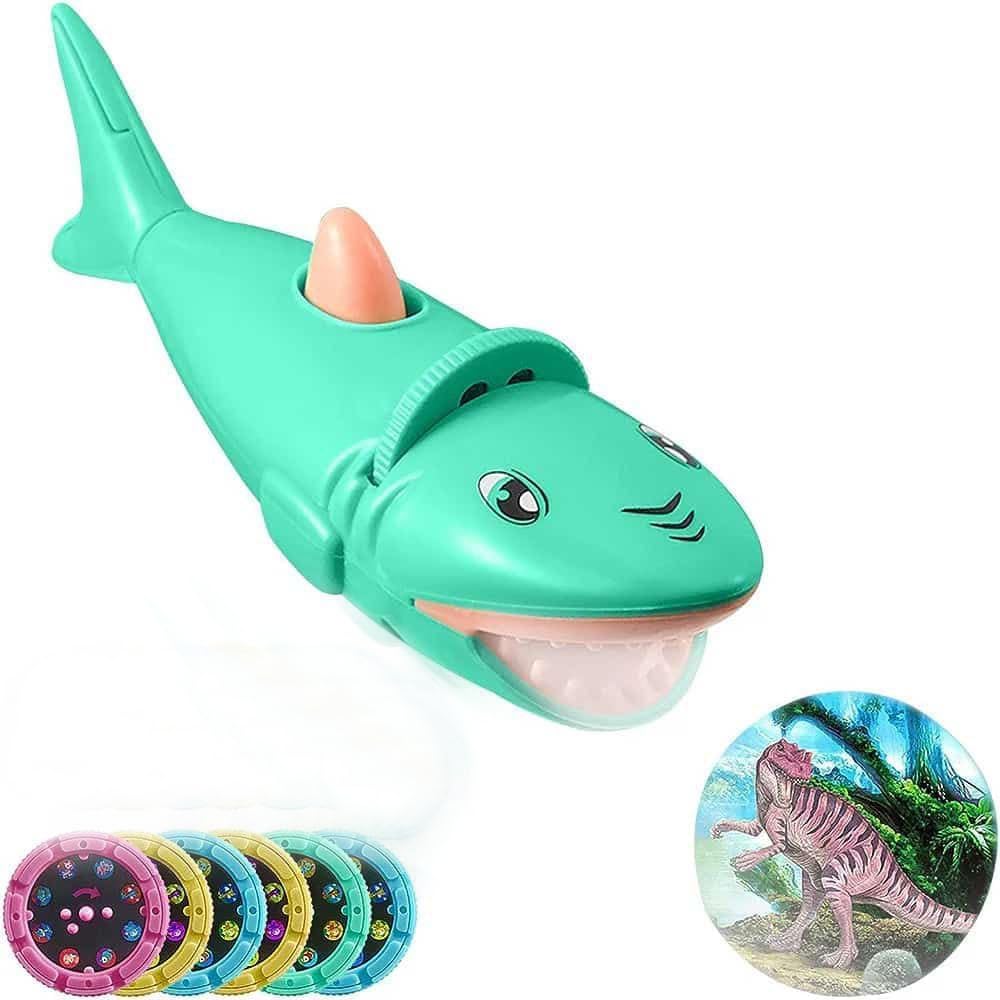 Shark 4 Slides 32 Patterns Mini Projector Torch Toy Slide Flashlight Torch for Kids Projection Light Toy Slide Lamp Education Learning Night Light Before Going to Bed (Style 2) (B0CGJQTDC9) Amazon Price History, Amazon Price Tracker