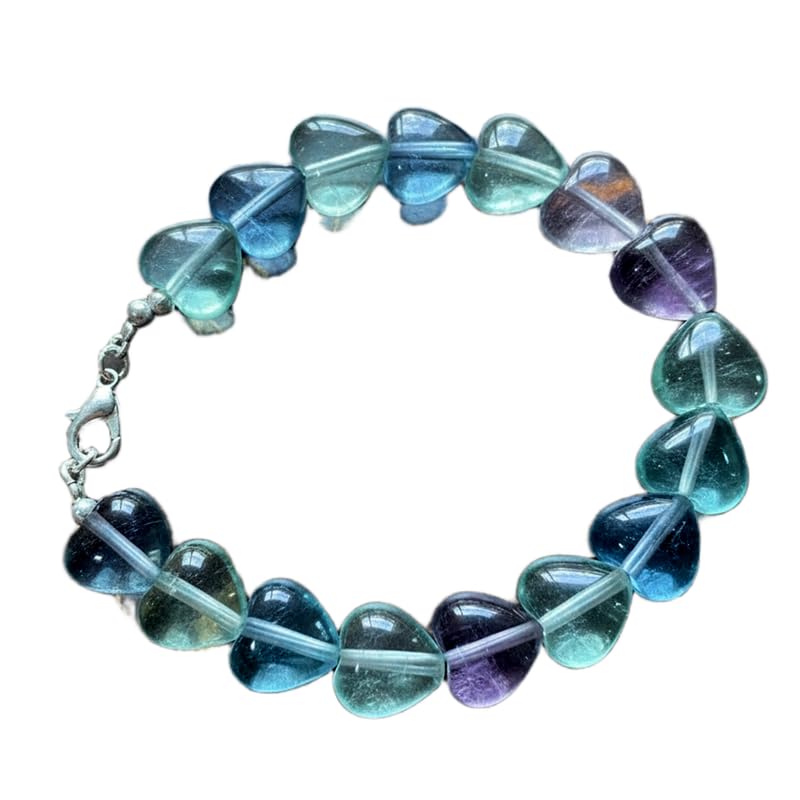 Bracelet en fluorite naturelle : finis les bijoux ternes avec ces pierres cœur lisses