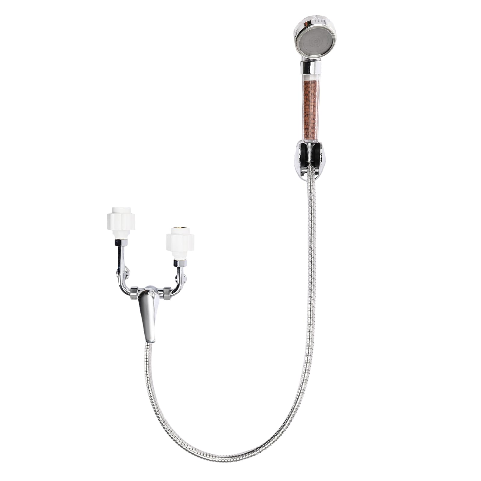 Depósito de agua caliente eléctrico de 80 litros, 2000 W, colgante de pared, calentador de agua caliente de 25 – 75 °C, dispositivo con juego de ducha para cocinas, inodoros, apartamentos