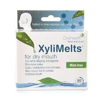 XyliMelts Discs for Dry Mouth, Mint Free 80 ea Pack of 2