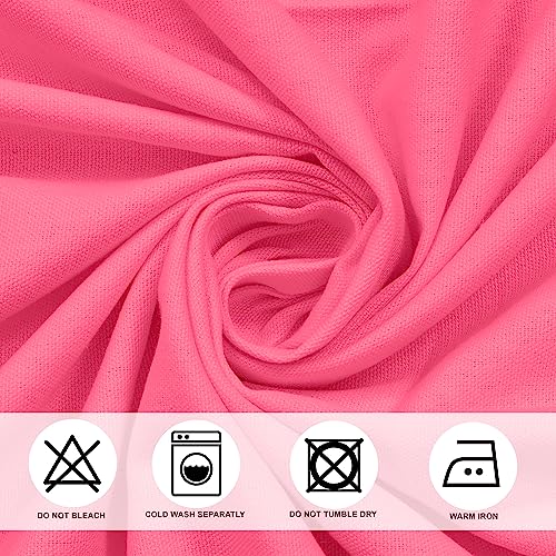 Image of THE LINEN COMPANY Cotton Room Darkening Curtain, Light Blocking Curtain 10 feet with Eyelet Rings for Long Door 1 Pcs Set for Living Room, Bedroom (4.5ft x 10ft, Pink)