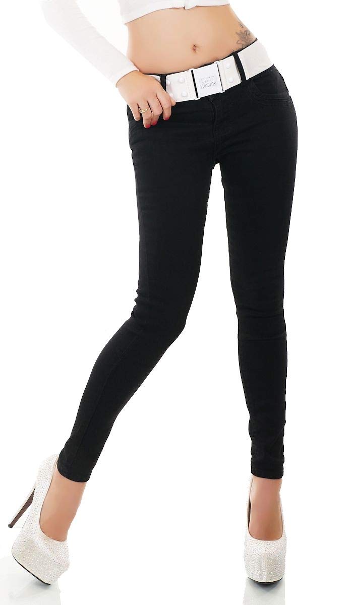 Miss RJ Jeans Damen High Waist Skinny Jeans Jeanshose CargoJ