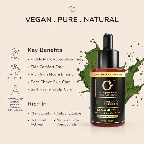 Image of Tamanu Oil for Face and Body | Plant Based | Softens Rough-Looking Skin | 30ml