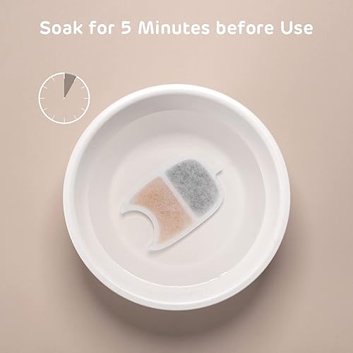 Miniatura 4 de iPettie Kits de filtros de fuente de agua para fuente de agua de gato de acero inoxidable de pista, IP-WF-S04-F8