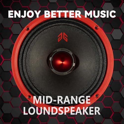 Image of MX65E2 Loudspeaker 6.5 Inch Midrange 480 Watts 4 Ohms Red Bullet, Premium Quality Audio Door Speakers for Car or Truck Stereo Sound System, Red (2 Speakers)