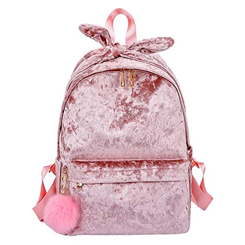 Bolsos de compras en línea a finales de 2019 para estudiantes con pelotas de pelo literarias de felpa para mujer