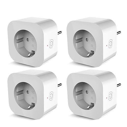 4PCS Smart Sockets Toma de control remoto con función de temporización, enchufe de la UE
