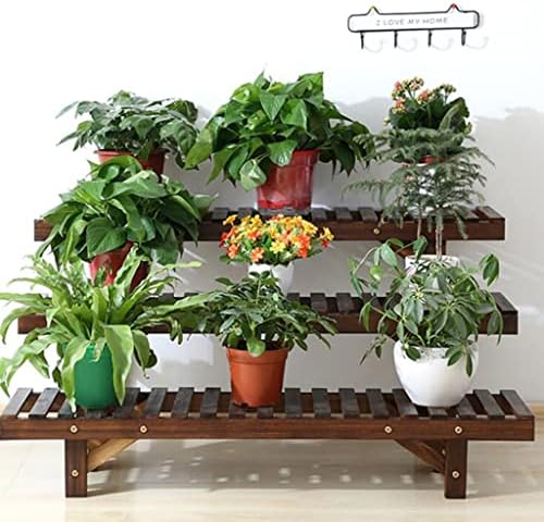 Plant Stand—Brown Plant Stand, 60x25x16cm Indoor/Outdoor Flower Shelf, Balcony & Garden Pot Holder, Floor-to-Ceiling Support for Potted Plants, Stylish Décor. image 4