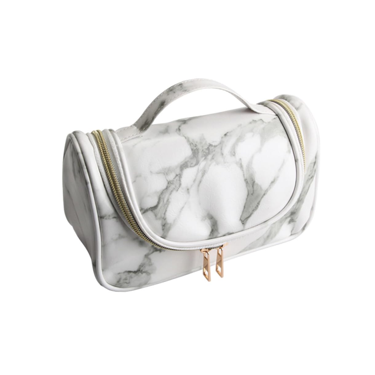 DOITOOL 2 Stück Marmor-Make-up-Tasche Organizer Reise-kulturtasche Kompakte Damentasche Reißverschluss Leicht Zu Reinigen Für Besondere Anlässe