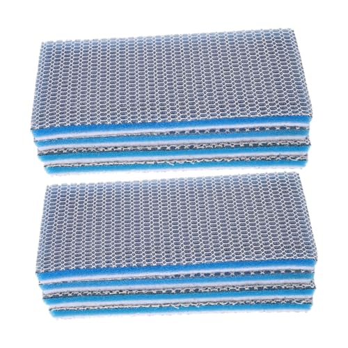 BUGUUYO 8個 水槽フィルター綿 フィルターパッド ネット 大きい 戦車 水槽の内部フィルター 水槽用フィルターポンプ 空気 水槽洗浄フィルター 池フィルタースポンジ ポリエステル Blue