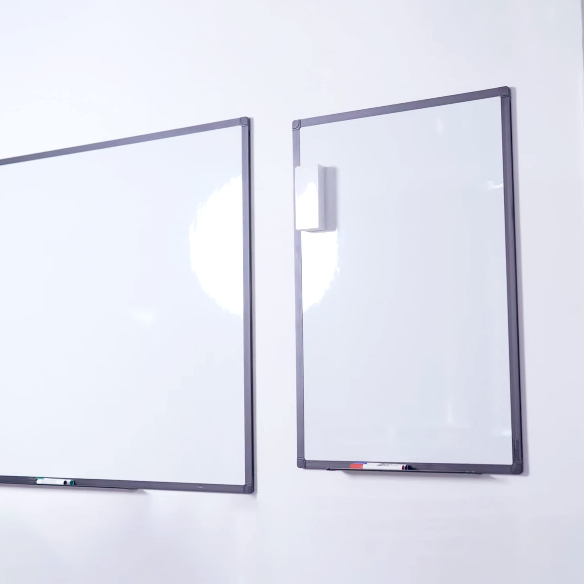 IVOL Eco magnetyczna tablica suchościeralna, 90 x 120 cm, nowoczesna, czarna ramka, tablica magnetyczna, półka na długopisy, 6 rozmiarów, magnetyczna i do pisania