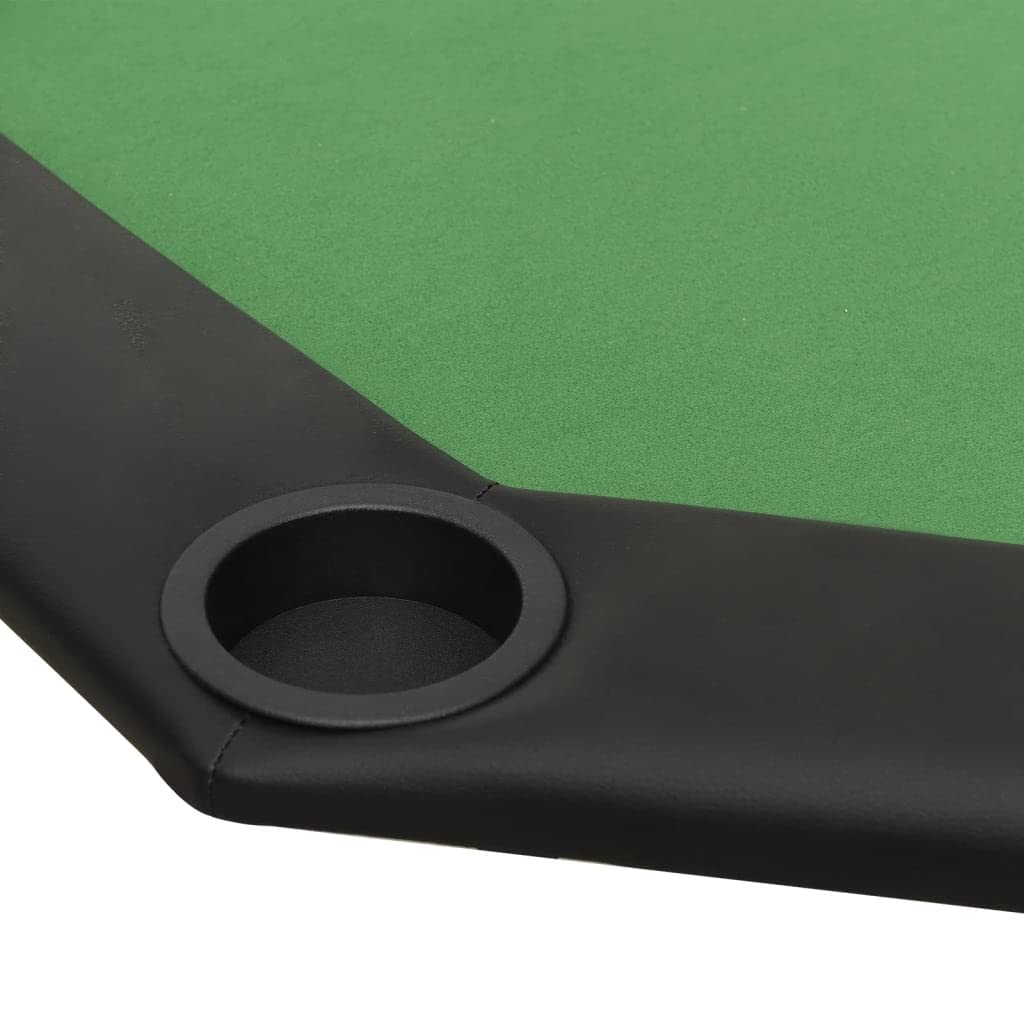 Colore: Verde-8 Giocatori Pieghevole Tavolo Poker Verde 108x108x75 cm