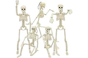 5 Packs 16" Halloween Skeletons: Haunting Decor for Spooky Festivities