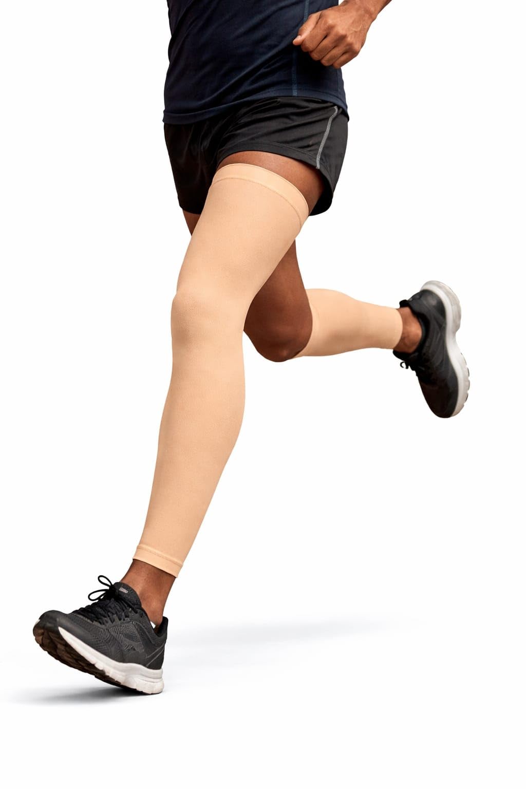 MASTERR SKIN Leg Sleeves - Unisex Non-Slip UV Protection thigh sleeves with mild Compression Full Length Leg Sleeves for Cycling Running and outdoor Sports(LEG SLEEVE-1 PAIR-SKIN)-image-36