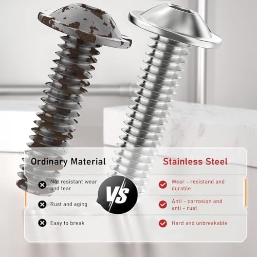 Valorada M5 Bolts, M5 x 35mm Flanged Button Head Socket Cap Screw Bolts, Allen Socket Drive, Stainless Steel 304, Full Thread, with Hex Spanner, Pack of 20 - Image 3