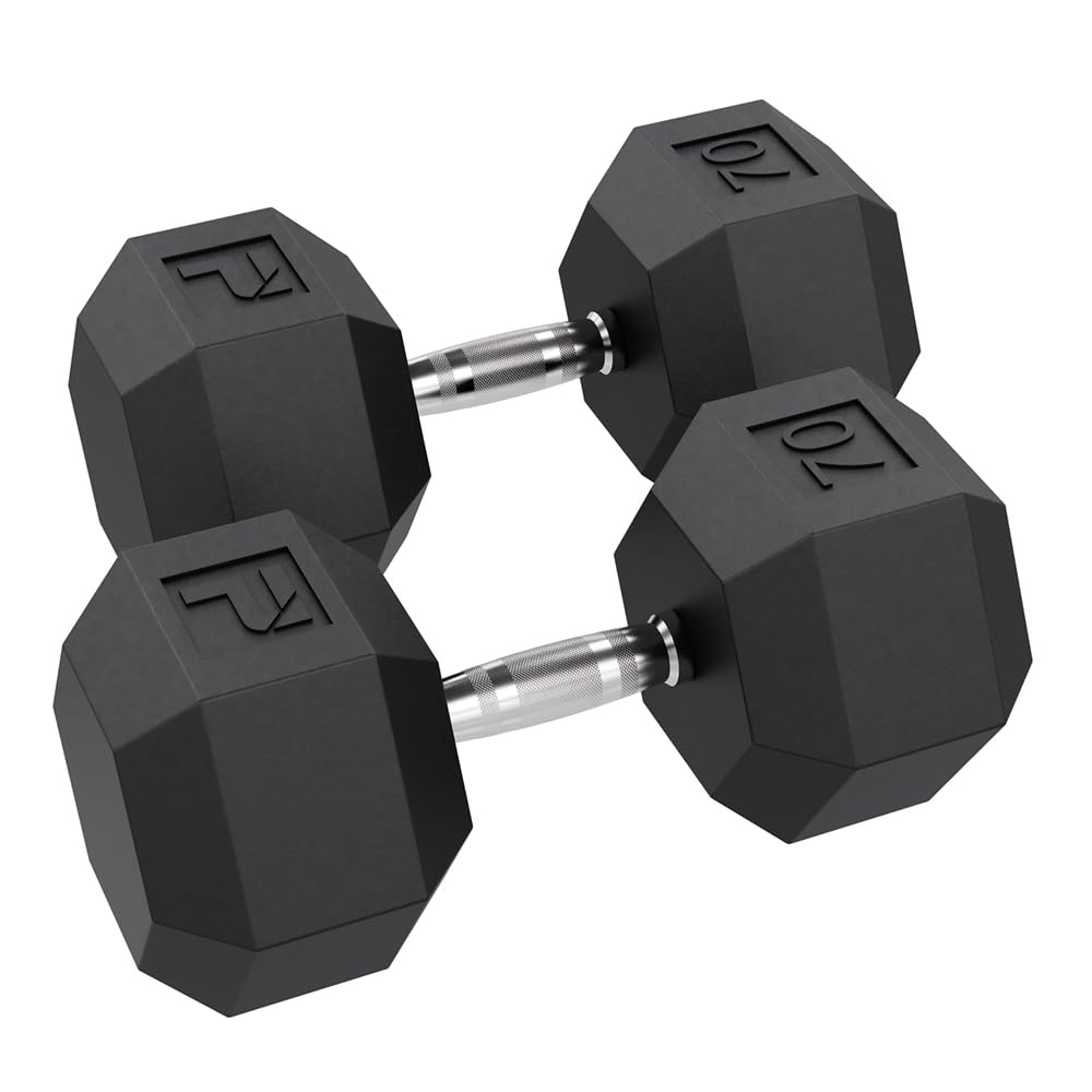 Power Systems Rubber Hex Dumbbells (80)