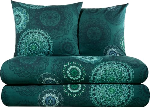 Erwin Müller Bettwäsche, Bettgarnitur Sparpaket 4-TLG. Flanell - Mandala...