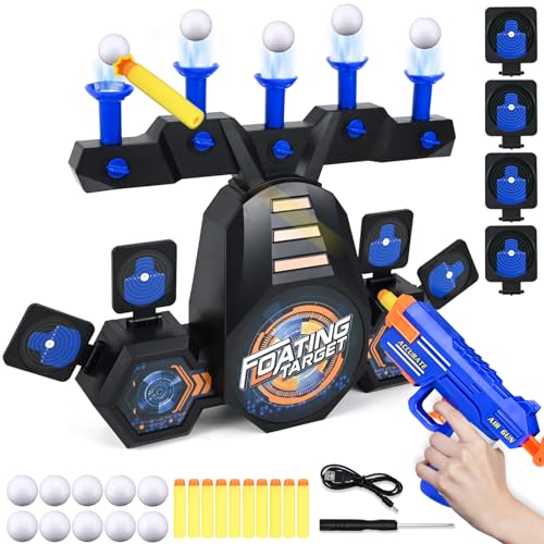 Joellfuner Diana Nerf para Niños, Castle Diana Nerf con Pistola, Objetivo de Tiro, Juego Objetivo Flotante Recargable, Pistola Juguete 3 4 5 6 7 8 9 10 Años Regalos Cumpleaños Navidad (1)