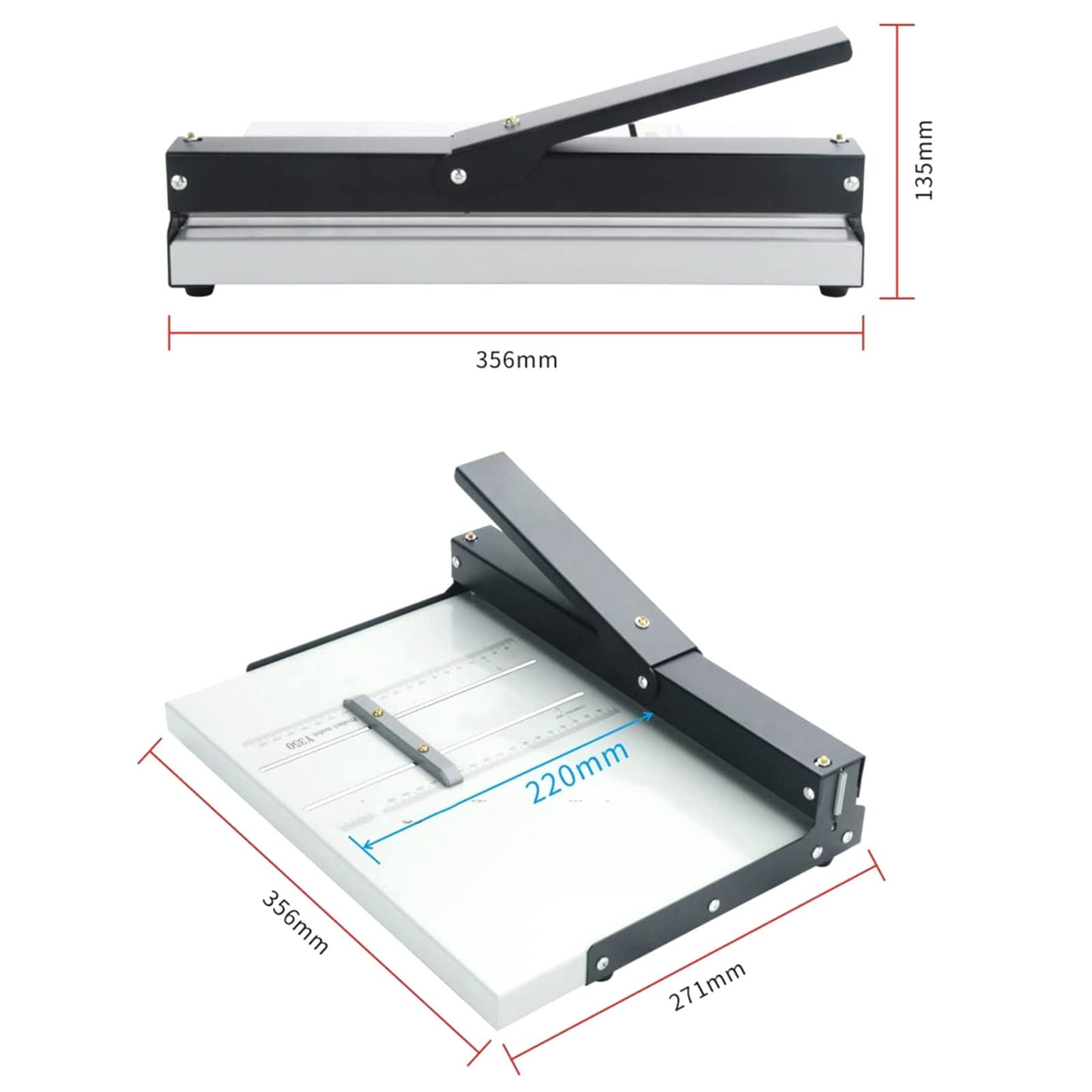 Macchina per la piegatura della carta per A3/A4 - Piccola piegatrice manuale di carta da 351 mm per stamperie, uffici, fornitori di servizi professionali