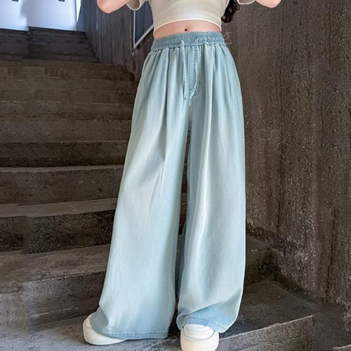 Pantalones de pierna ancha para niñas solucionan la incomodidad con cintura elástica suave 3