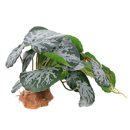 Happyyami Reptile Plant Decor Lifelike Artificial Terrarium Plant for Reptile Tanks Habitat Accessory for Lizards Turtles and Frogs Enhances Environment and Reduces Stress